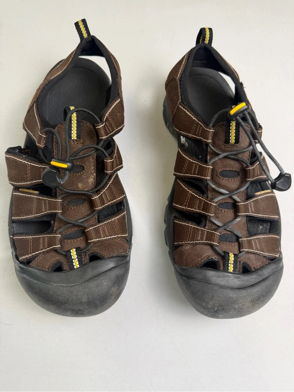 Keen Newport H2 Bison Brown Leather Sport Sandals Hiking Shoes Size 10